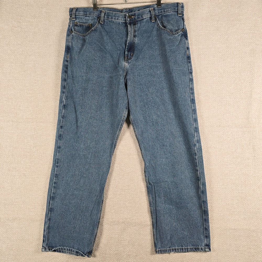 Full Blue Mens Relaxed Fit‎ Straight Leg Medium Wash Denim Jeans 40x30 Cotton